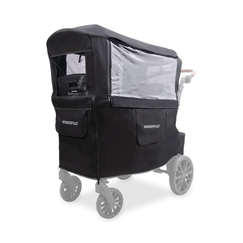 Shield kids from the elements with Wonderfold Weather Cover for stroller wagon, designed for all-weather protection and visibility