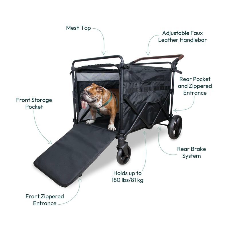 Designed for pet parents, Wonderfold Max Pet Stroller Wagon stands out as one of the best pet stroller options