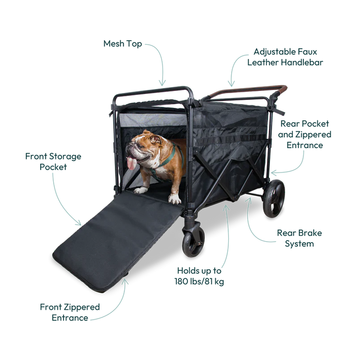 Designed for pet parents, Wonderfold Max Pet Stroller Wagon stands out as one of the best pet stroller options
