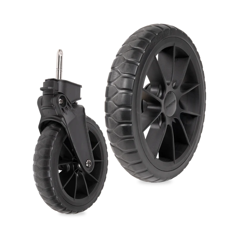 Enhance your twins stroller with Wonderfold W-Pro Series All Terrain XL Wheels with PU Tires for better traction outdoors