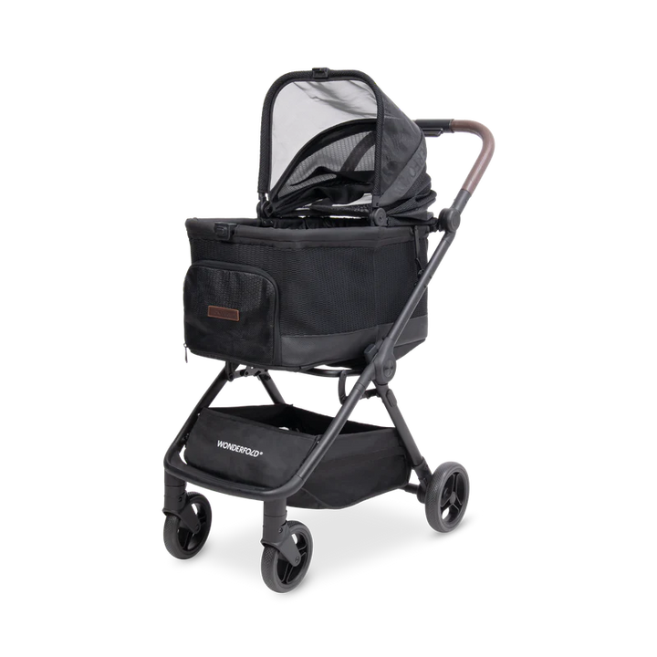 Designed for comfort, Wonderfold Bella Pet Stroller works perfectly as a cat stroller with breathable mesh panels