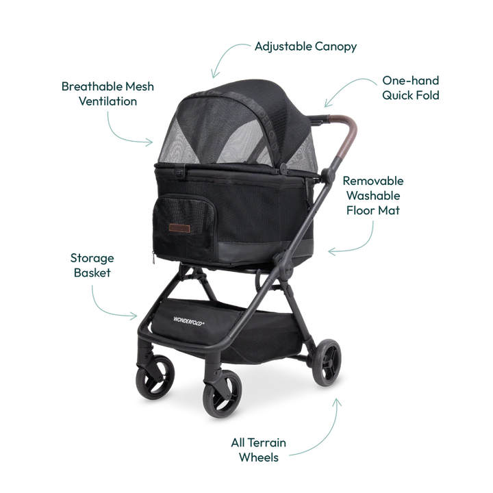 Experience comfort and style with Wonderfold Bella Pet Stroller, one of the best pet stroller options available
