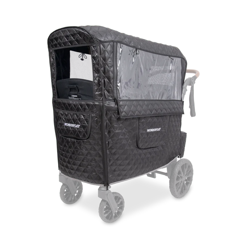 Sleek and durable Wonderfold Cold Weather Shield fits best baby stroller setups with easy installation