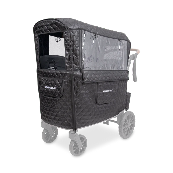 Sleek and durable Wonderfold Cold Weather Shield fits best baby stroller setups with easy installation