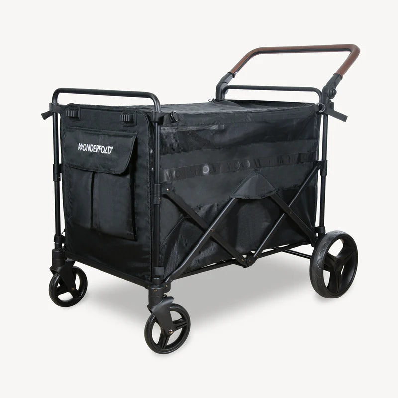 Wonderfold Max Pet Stroller Wagon in gray, a spacious pet stroller designed for comfort and smooth rides