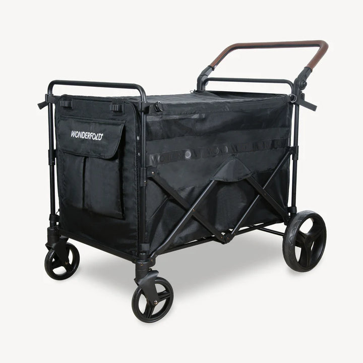 Wonderfold Max Pet Stroller Wagon in gray, a spacious pet stroller designed for comfort and smooth rides