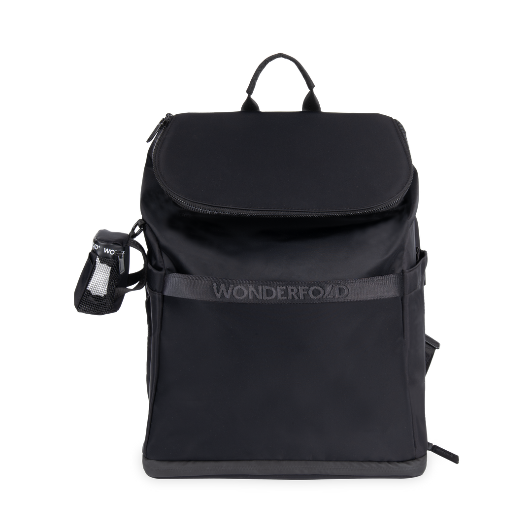 Wonderfold Aspen Backpack in Black, a 30L waterproof diaper bag backpack for everyday essentials