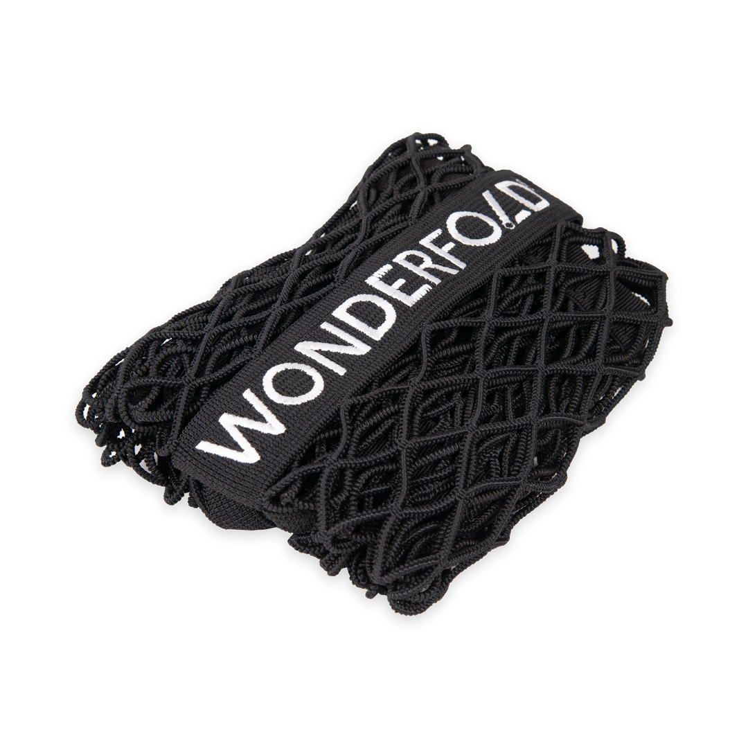 Black WonderNet Cargo Net by Wonderfold, an L2 and L4 wagon accessory for bags and toys