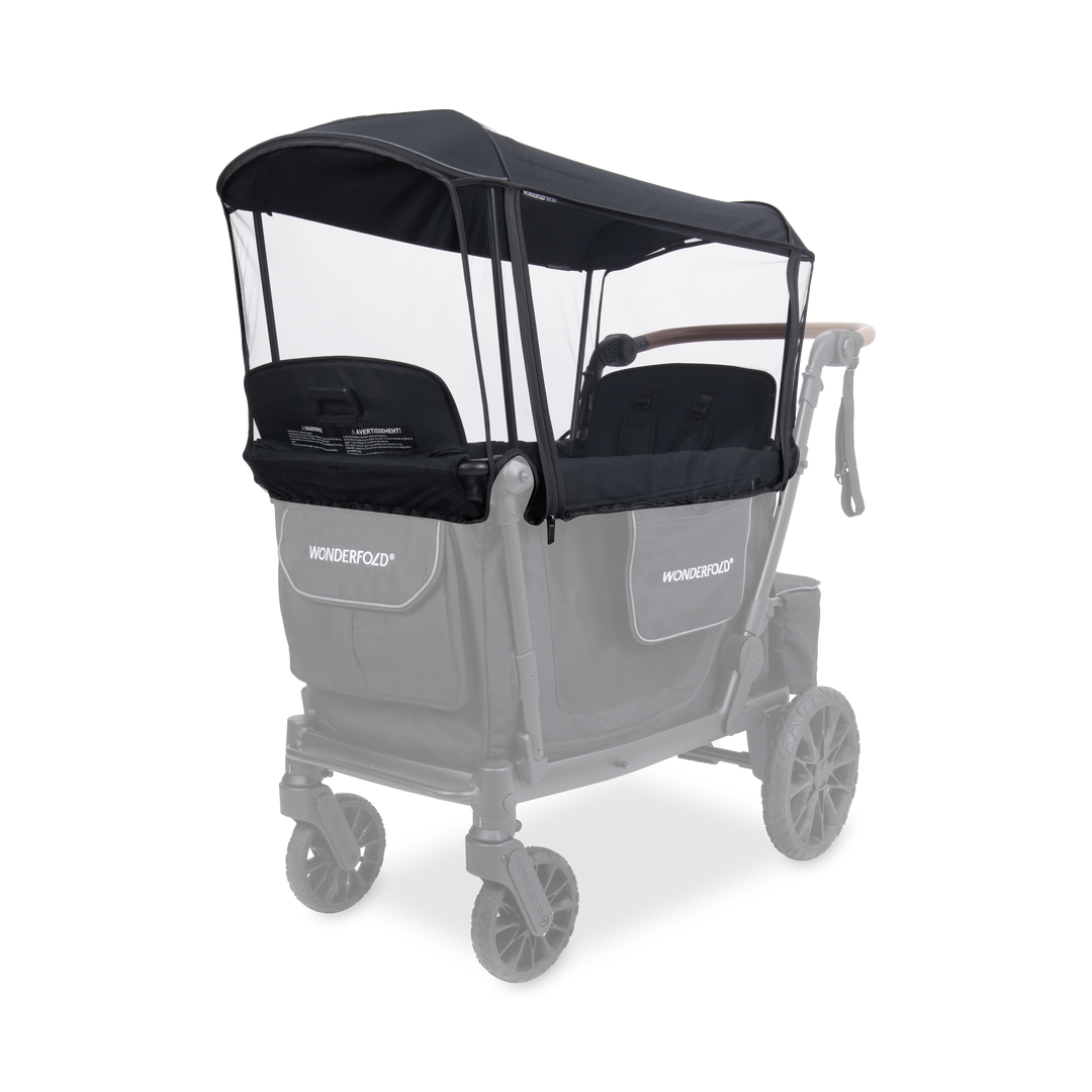 Wonderfold Mosquito Net for the L2 stroller wagon, a zippered bug net for double wagon strollers