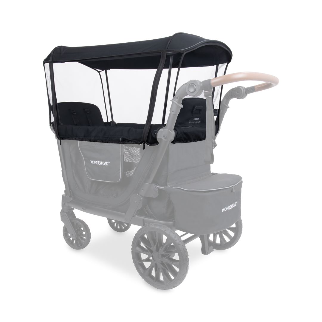 Stroller wagon bug net on the Wonderfold L2, Mosquito Net with elastic fit and access window