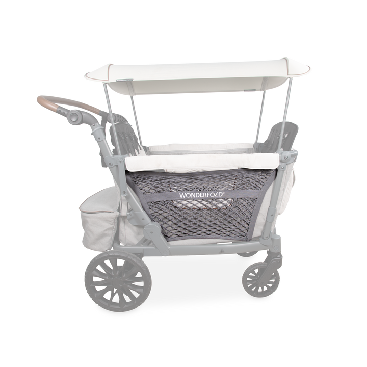 Wagon storage net on an L Series wagon: Wonderfold WonderNet Cargo Net in Gray