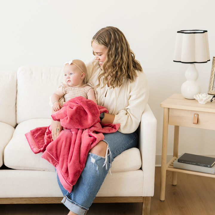 Soft Primrose Lush Receiving Blanket by Saranoni ensures comfort, perfect as baby girl blankets.