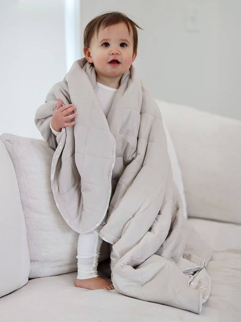Gunamuna Cloud Comforter Blanket in Beige, lightweight baby blankets for infants.