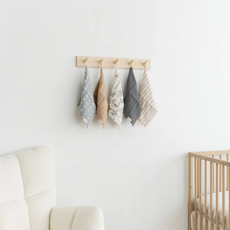 Crane BabyÕs Ezra 5-pc. Wash Cloth Set in Woodland, cozy and absorbent washcloths for your little one. Ideal baby washcloths for everyday use.