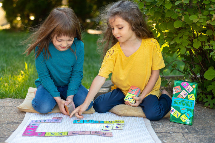 eeBoo Giant Dinosaur Dominoes gift for kids ages 3 and up family game night