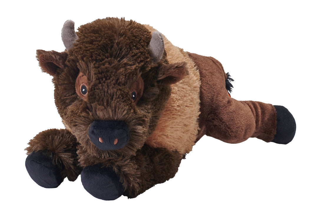 Wild Republic Ecokins Bison 12 inch stuffed animal, a lifelike brown bison plush made from recycled materials