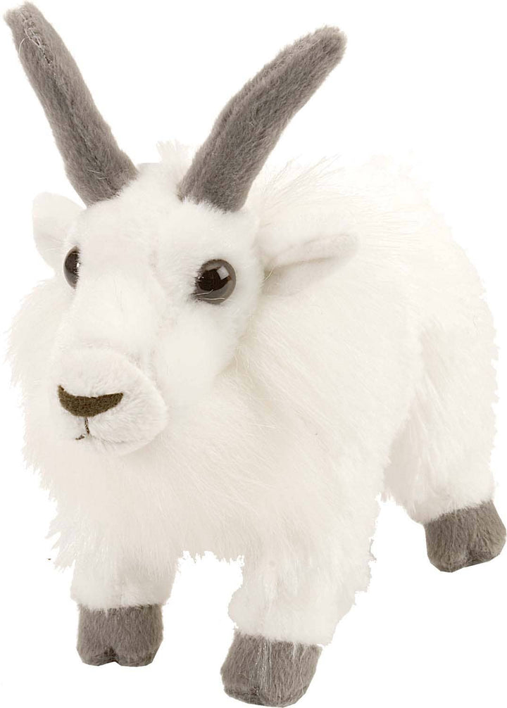 Wild Republic Cuddlekins Mini Mountain Goat 8 inch stuffed animal, a lifelike white goat plush toy