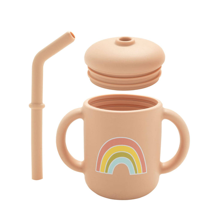 rainbow pink sugar booger baby straw sippy cup 