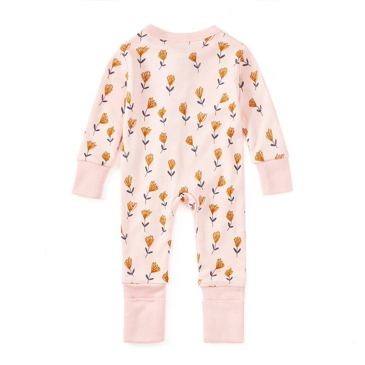 Apple Park Wild at Heart baby coverall with convertible cuffs