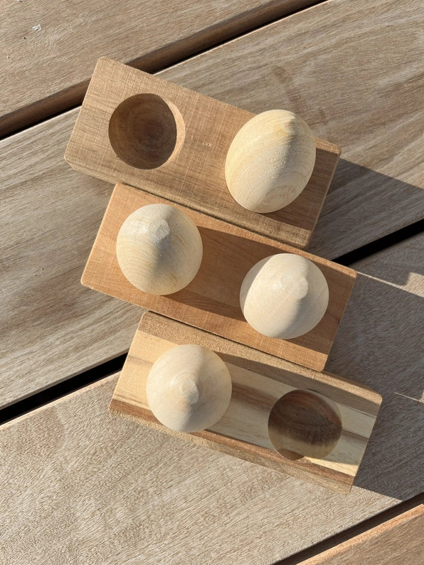 All Wooden Elements Egg Shaker Wood Toys