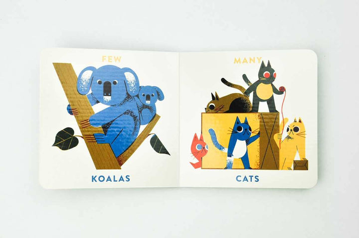 Interior concept page from Animal Opposites Babylink board book for early learners
