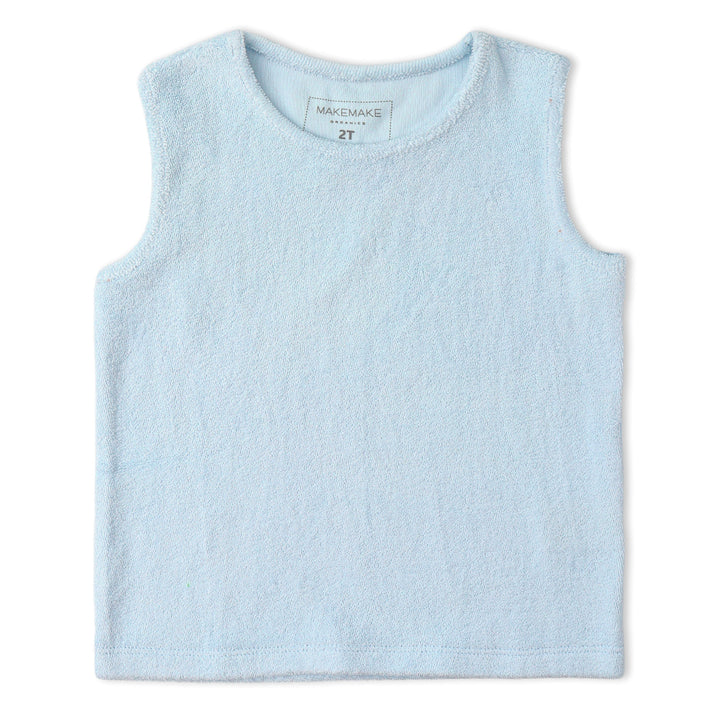 MakeMake Organics Sleeveless Tee Shorts Set lifestyle - breathable organic cotton toddler summer set