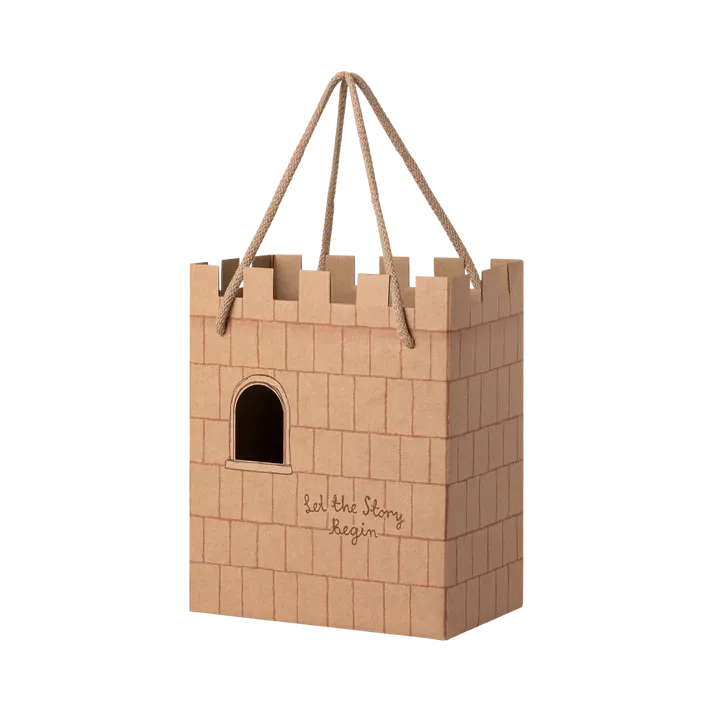 Rose Maileg Castle Paper Bag, royal castle gift bag in FSC Mix paper