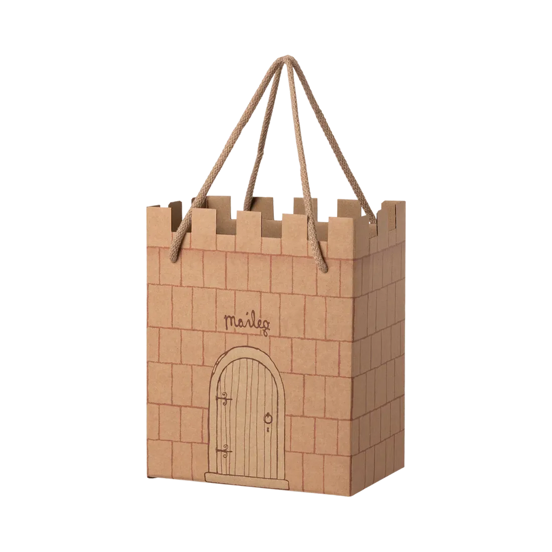 Maileg royal castle paper bag in Rose, a storybook gift wrap for Maileg friends