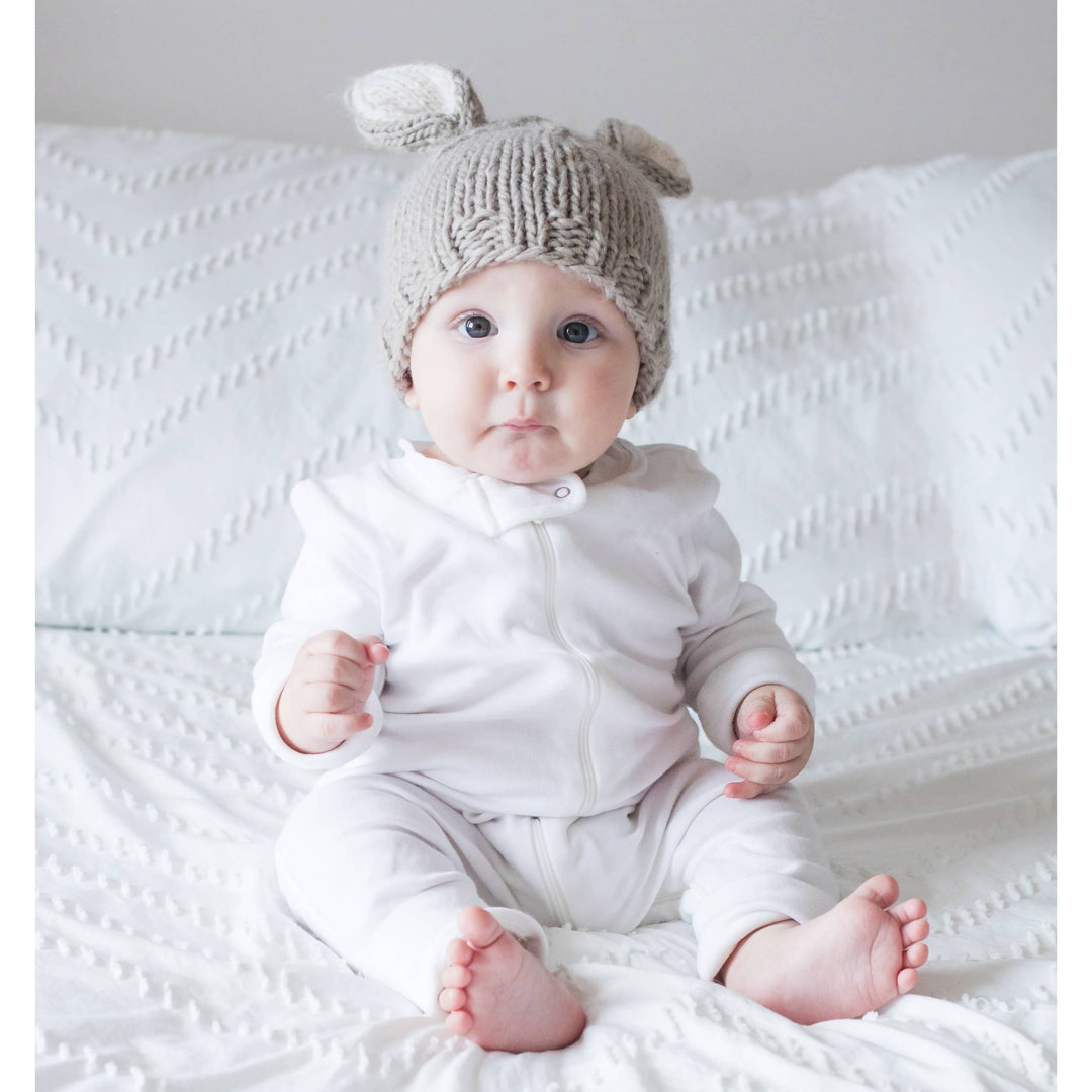 Keep little ones cozy with the Huggalugs Bunny Ears Pebble Beanie Hat Baby & Kids, a soft baby beanie hat.
