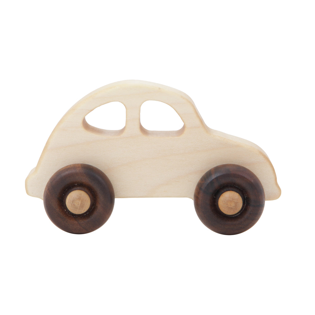 Wooden Story 1930s-inspired Montessori toy car for kids.