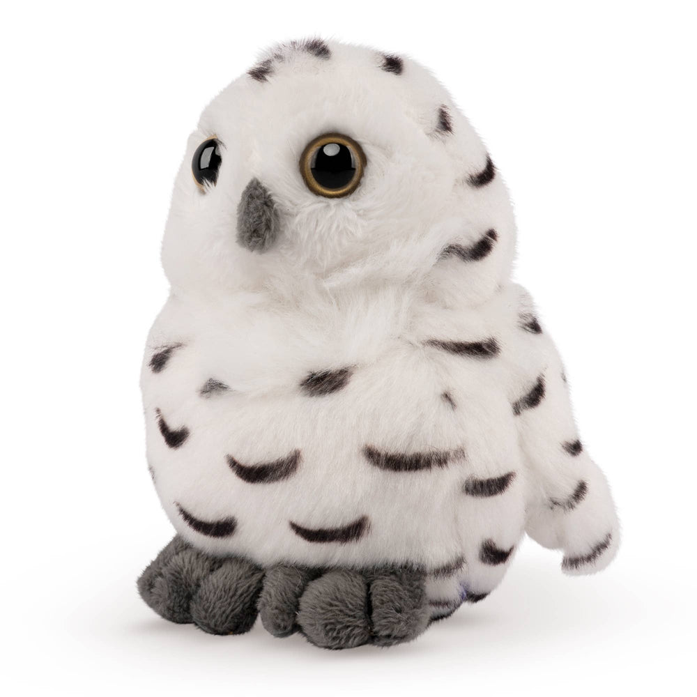 Adorable Keycraft Living Nature Smols Snowy Owl stuffed toy, perfect for hugs and playtime.