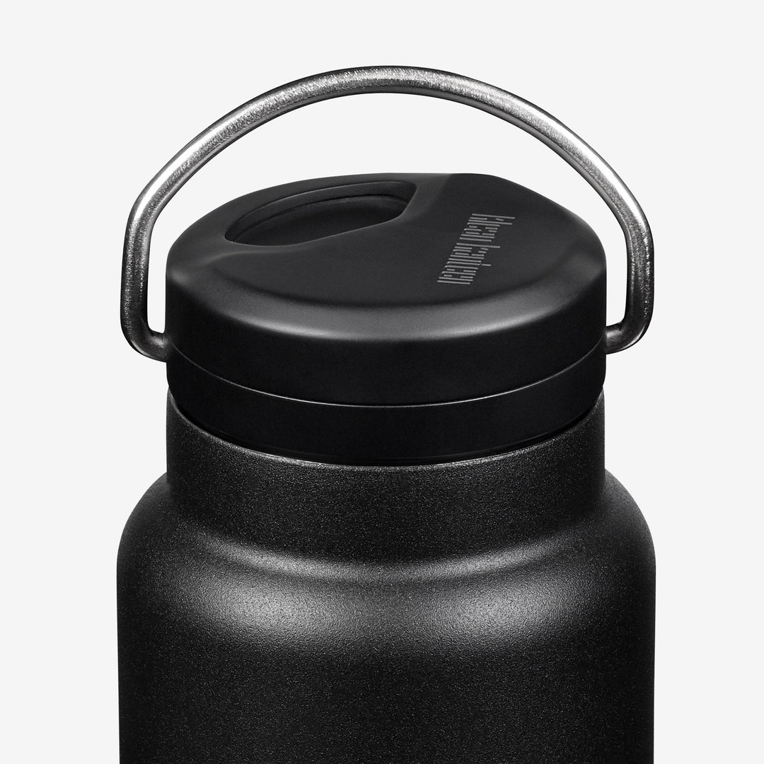 Side shot of Klean Kanteen 32oz TKWide with Twist Cap in Coastal Surf, showcasing dishwasher safe design and chip resistant finish