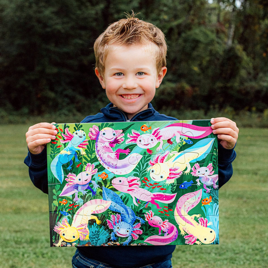 eeBoo Axolotl 20 Piece Puzzle gift for kids who love animals nature and wildlife