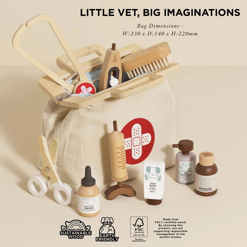 This Le Toy Van Animal Vet Set is an ideal kids toy for encouraging empathy through pretend animal care.