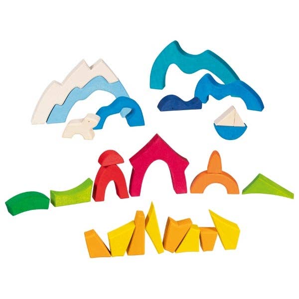 wooden arctic goki puzzle with polar bear and boat 