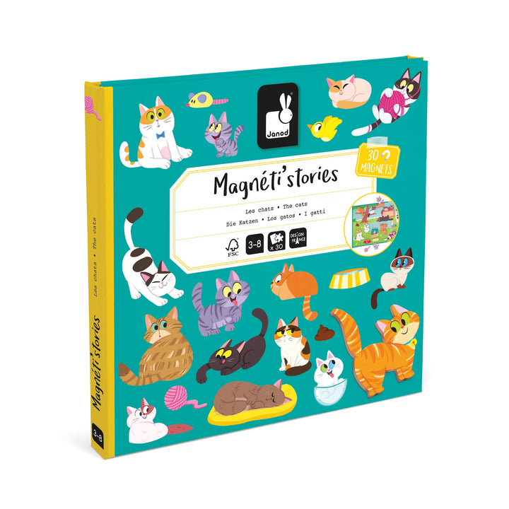 Magnetic play set backdrop from Janod's Magneti'stories Cats toy