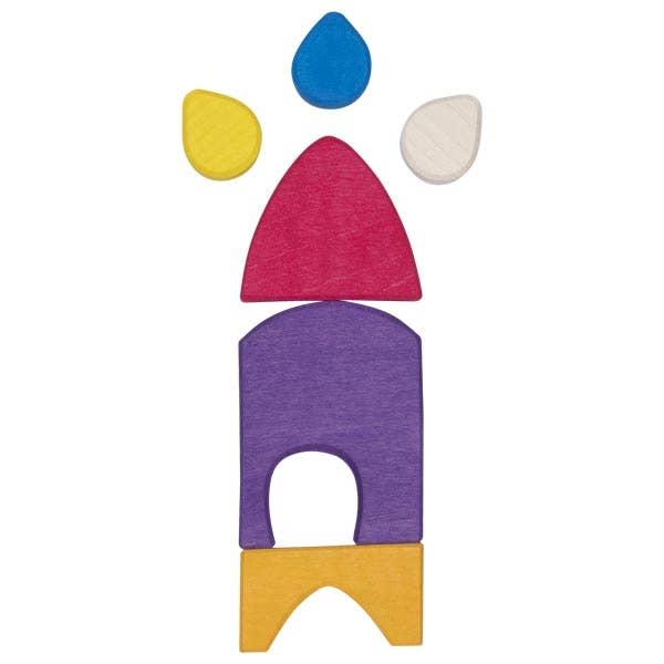 green goki infant safe wooden city block toy 