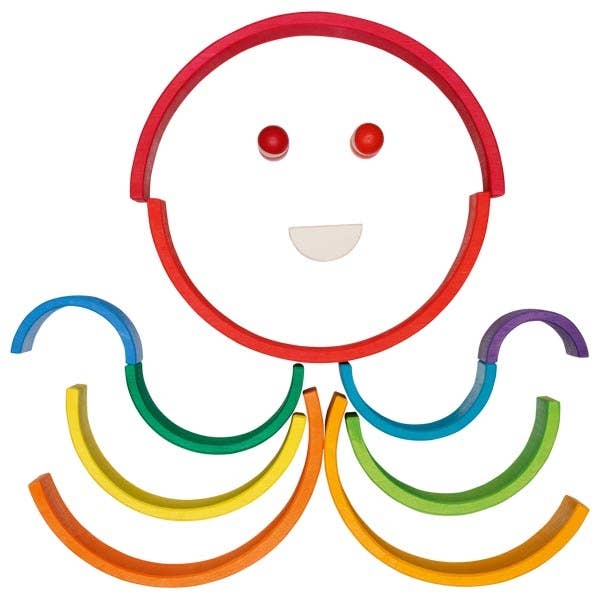 goki assorted rainbow block building set 