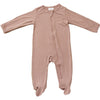 Mebie baby dusty rose one piece zip up