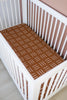 Mebie Baby Mustard Mudcloth Muslin Crib Sheet in mustard, crib bed sheets set