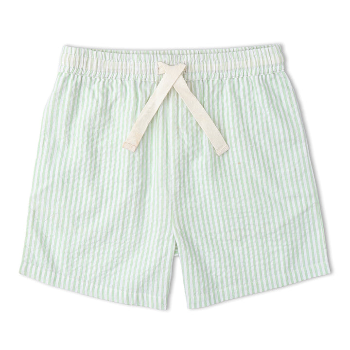 Organic Shirt & Shorts Set - Basil Stripes