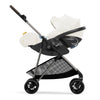 white CYBEX  Cloud G lux baby stroller with car seat