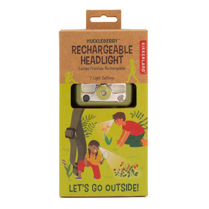 Rechargeable Headlight children's outdoor adventure toy in package