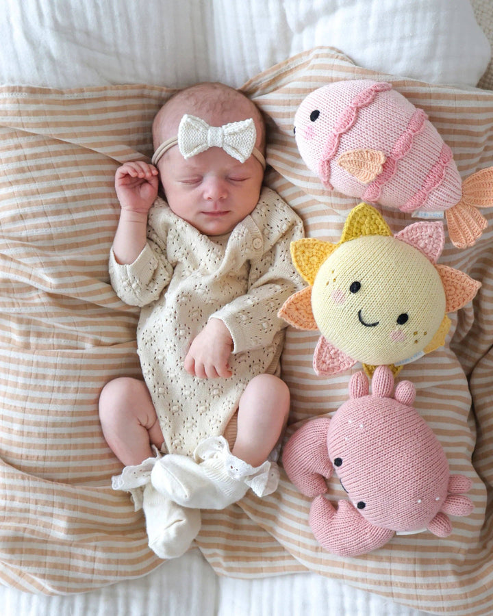 Cuddle + Kind Baby Fish handmade fair trade fish plush toy for newborns