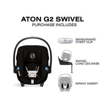 cybex backpack Aton G2 Swivel Infant Car Seat with Load Leg Base by Cybex Stormy Blue