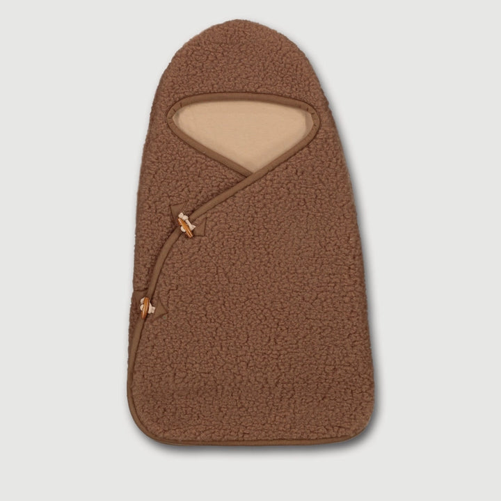 Finch & Fable Wool Cocoon in Caramel brings soothing sleep for toddlersÑan elegant and cozy toddler sleep sack made from premium wool.