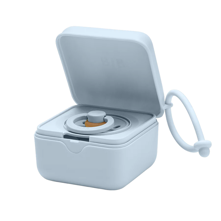 Bibs pacifier soother box in baby blue