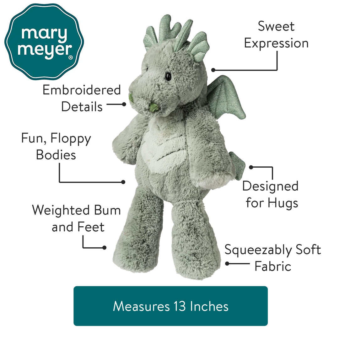 High-quality stuffed toy Marshmallow Dragon by Mary Meyer, ideal for snuggles and play.