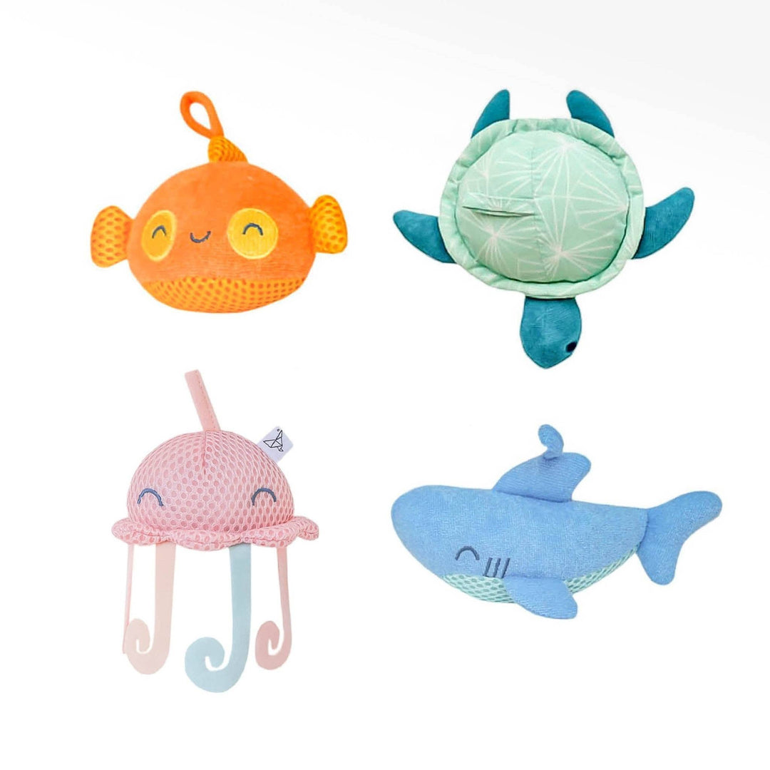 Copper Pearl foam bath toy set with sea animals, baby bath toys for imaginative and sensory play