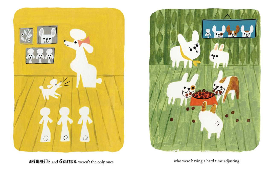Story spread from Gaston children's book about family belonging by Kelly DiPucchio